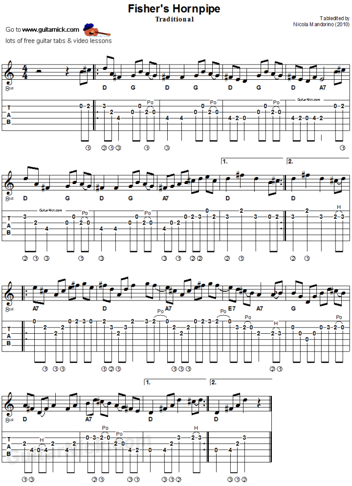 fishers-hornpipe-reel-acoustic-guitar-tab