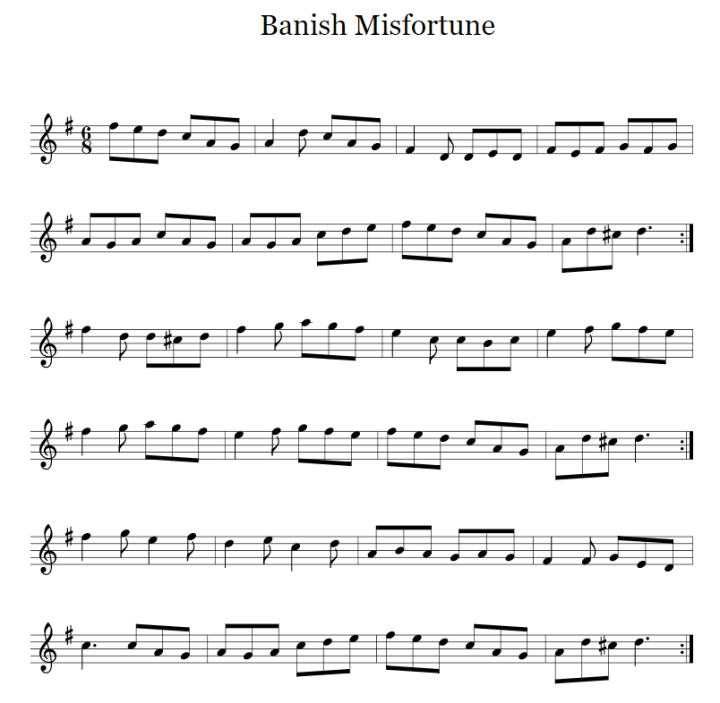 Banish Misfortune (jig) on The Session